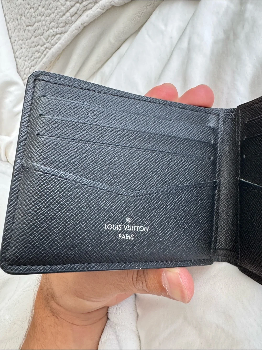 Louis Vuitton Black Damier Graphite Bi-Fold Wallet with Box